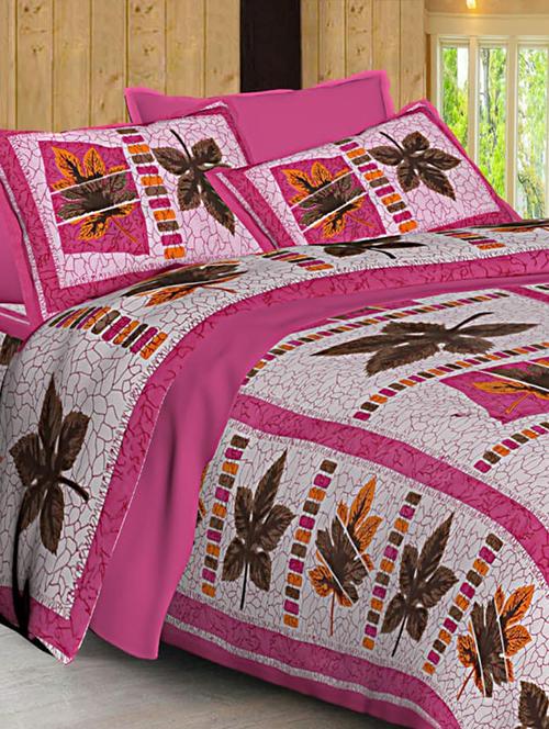 Jaipuri Print Cotton Double Bedsheet with Set of 2 Pillow Covers - 15728781 - Standard Image - 1