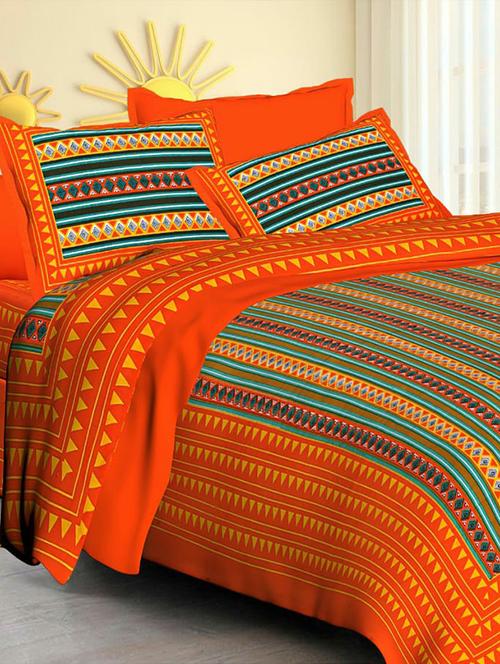Jaipuri Print Cotton Double Bedsheet with Set of 2 Pillow Covers - 15728788 - Standard Image - 1
