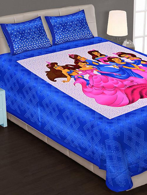 Jaipuri Print Cotton Double Bedsheet with Set of 2 Pillow Covers - 15728801 - Standard Image - 1