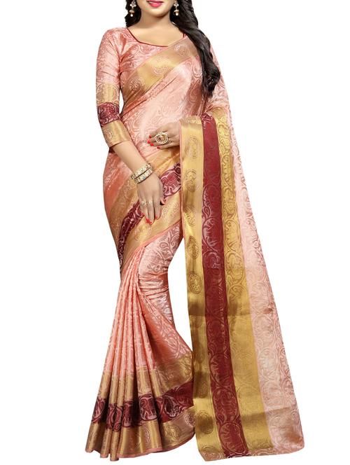 conversational zari motif banarasi saree with blouse - 15728876 - Standard Image - 1