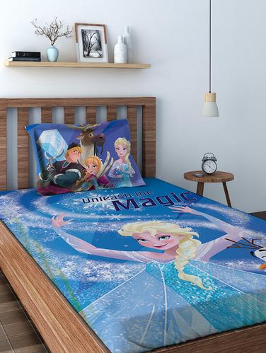 Disney Athom Trendz Frozen Digital Single Bedsheet (147x 223 cm) - 15728899 - Very Small Image - 1