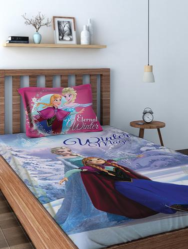 Disney Athom Trendz Frozen Digital Single Bedsheet (147x 223 cm) - 15728900 - Very Small Image - 1