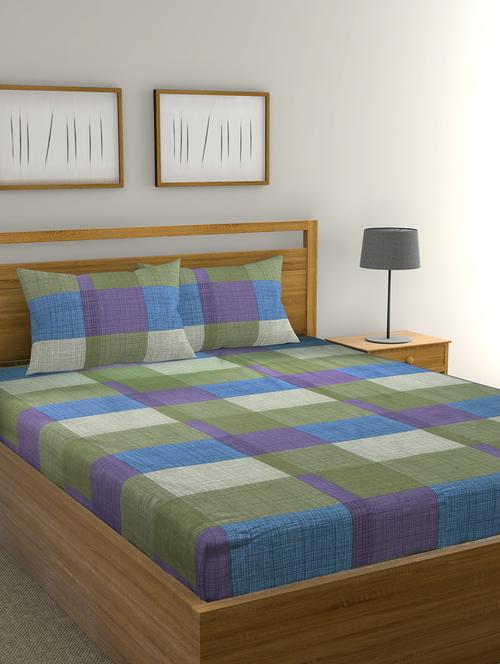 Cotton Double Bedsheet with 2 Pillow Covers - 15728927 - Standard Image - 1