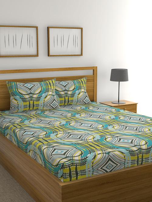 Cotton Double Bedsheet with 2 Pillow Covers - 15728928 - Standard Image - 1