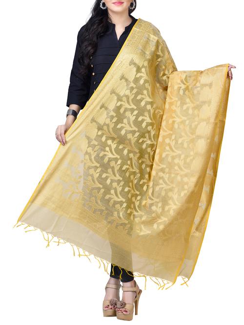 banarasi dupatta with fringes - 15729172 - Standard Image - 1
