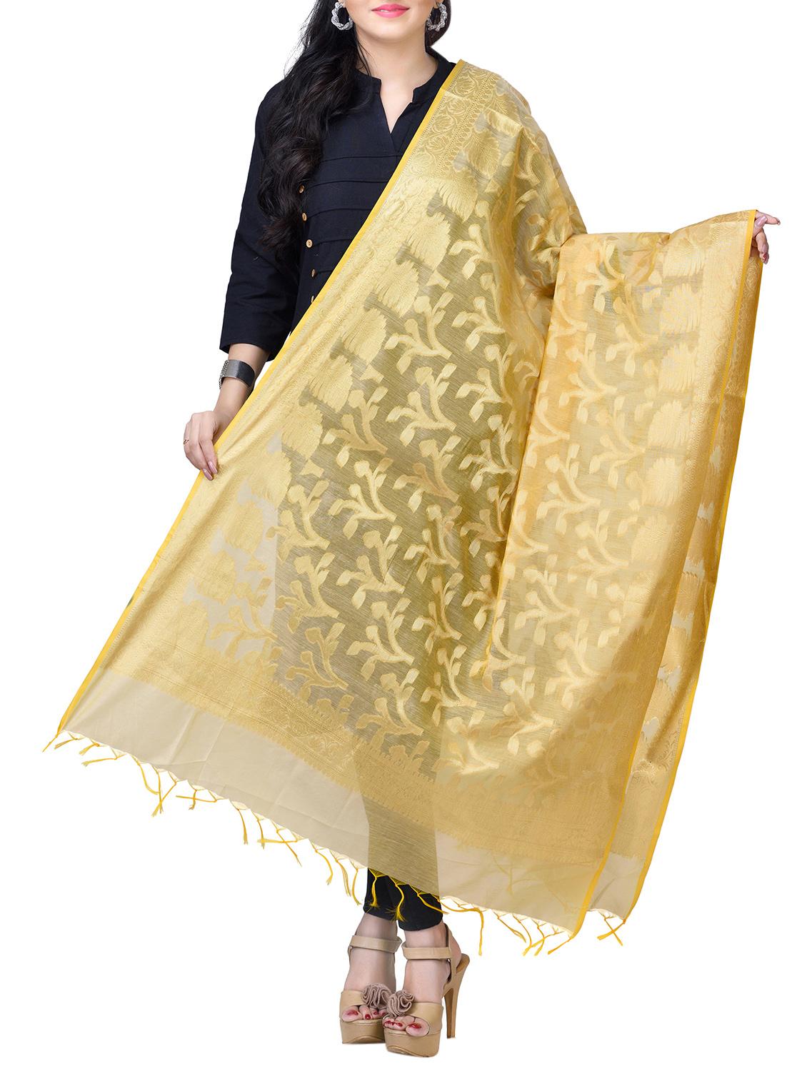 banarasi dupatta with fringes - 15729172 - Zoom Image - 1