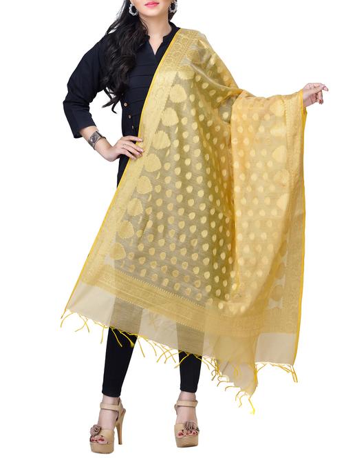 banarasi dupatta with fringes - 15729173 - Standard Image - 1