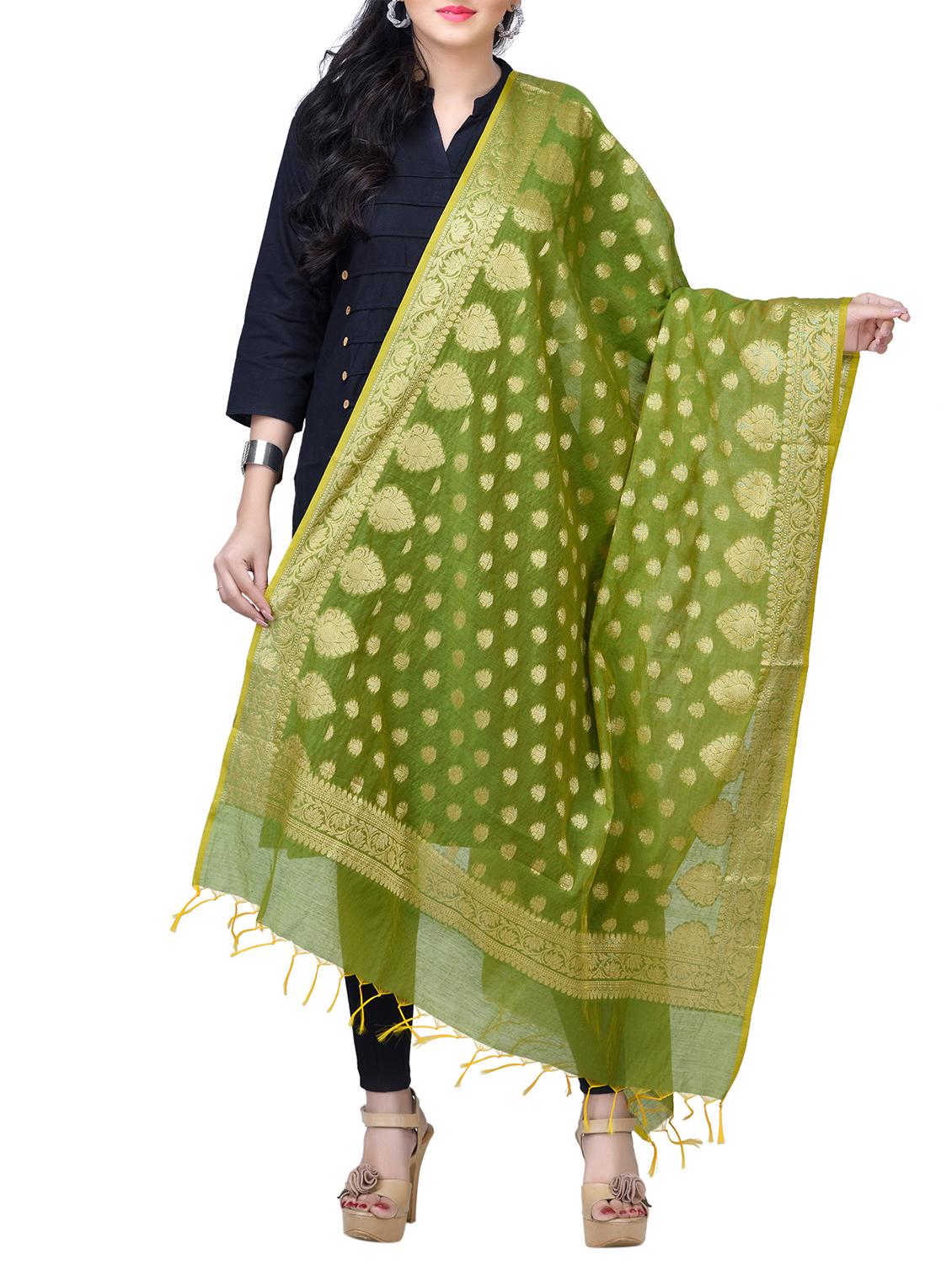 banarasi dupatta with fringes - 15729174 - Zoom Image - 1