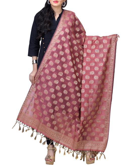banarasi dupatta with fringes - 15729184 - Standard Image - 1