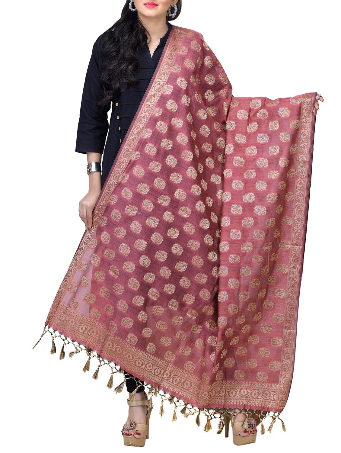 banarasi dupatta with fringes - 15729184 - Zoom Image - 1