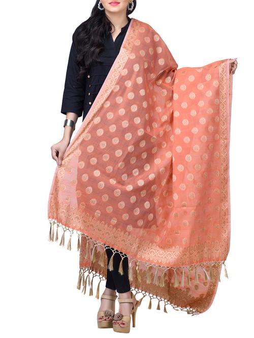 banarasi dupatta with fringes - 15729185 - Standard Image - 1