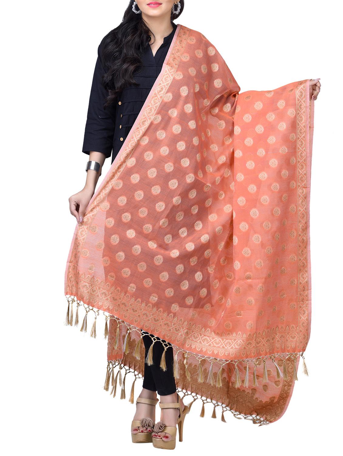 banarasi dupatta with fringes - 15729185 - Zoom Image - 1