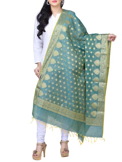 banarasi dupatta with fringes - 15729193 - Standard Image - 1