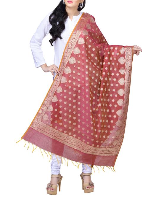 banarasi dupatta with fringes - 15729194 - Standard Image - 1