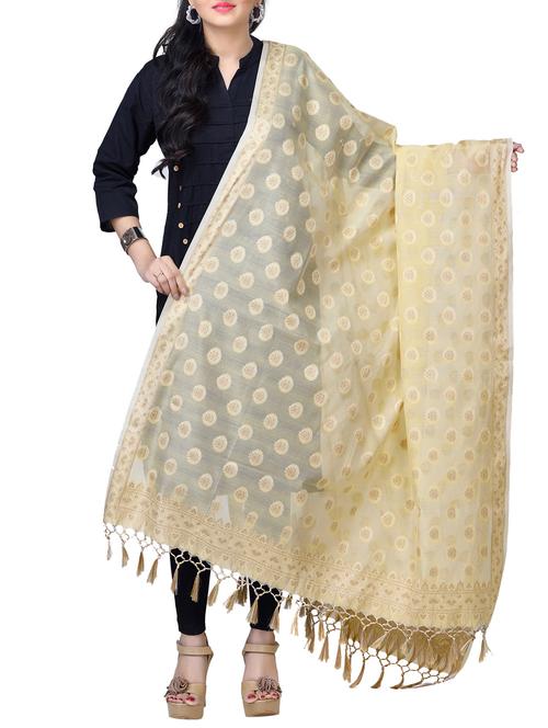 banarasi dupatta with fringes - 15729212 - Standard Image - 1