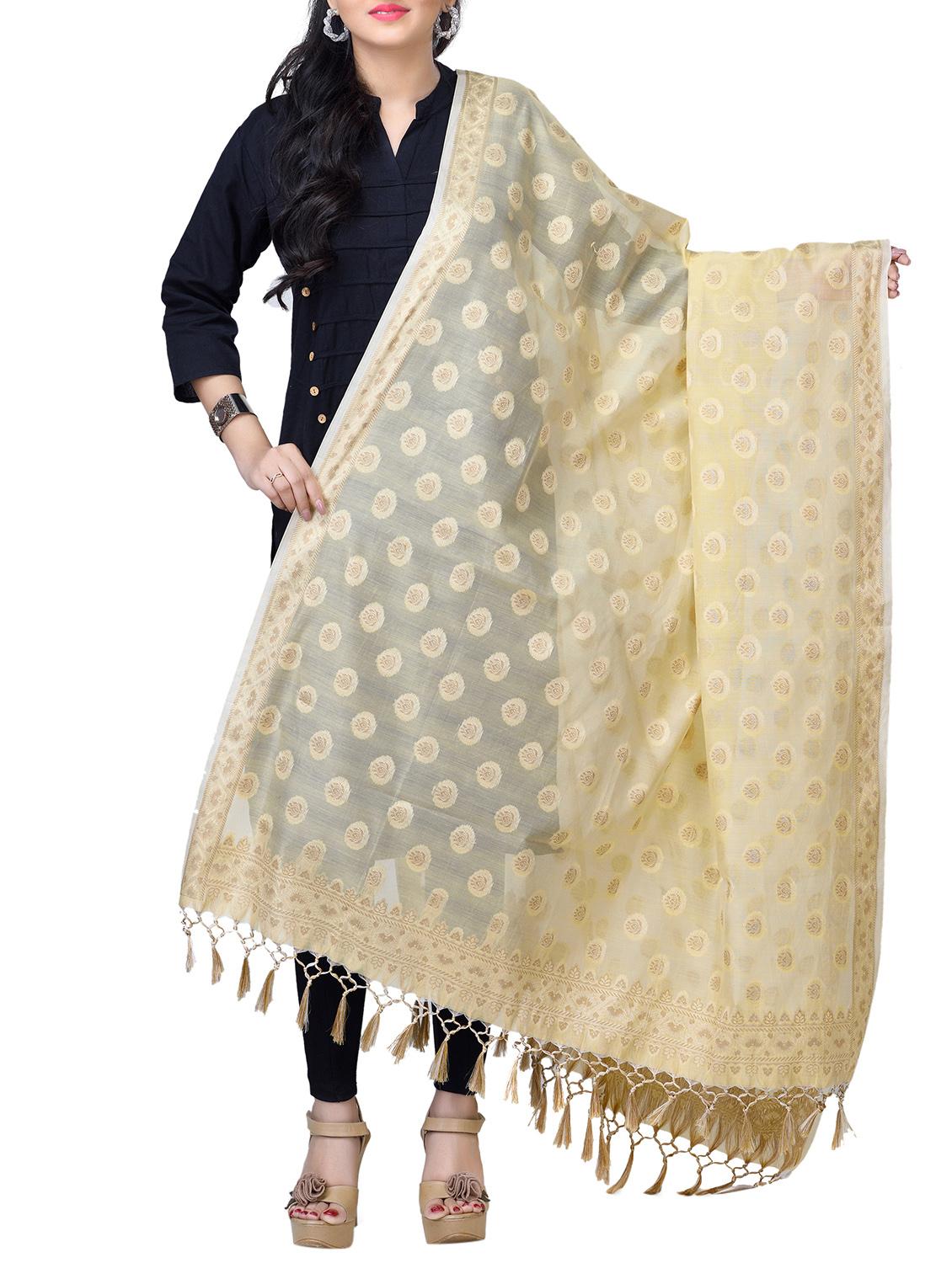 banarasi dupatta with fringes - 15729212 - Zoom Image - 1