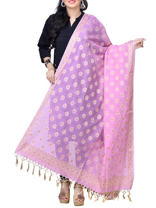 banarasi dupatta with fringes - 15729217 - Standard Image - 1