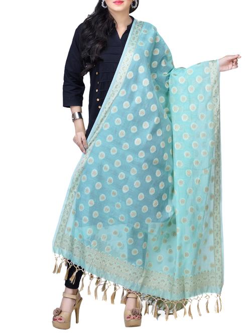 banarasi chanderi dupatta - 15729221 - Standard Image - 1