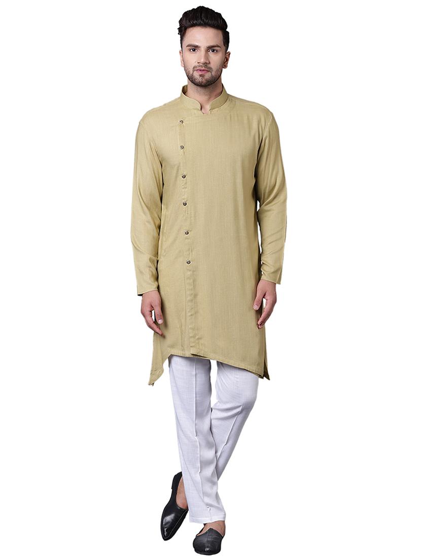 green rayon kurta pyjama set - 15729261 - Zoom Image - 1