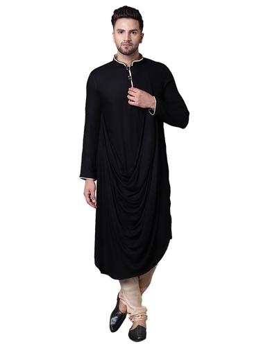 black rayon long kurta - 15729291 - Very Small Image - 1