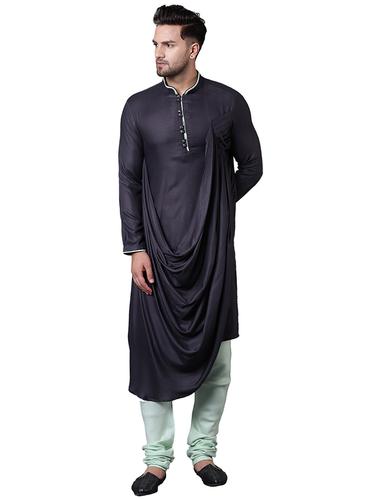grey rayon long kurta - 15729292 - Very Small Image - 1