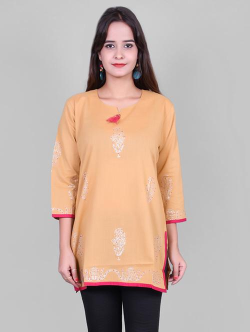 Printed straight kurti - 15729332 - Standard Image - 1