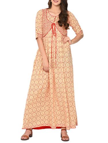 Printed flare kurta - 15729521 - Very Small Image - 1