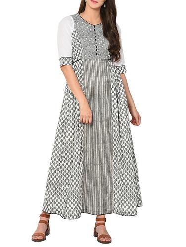 Printed flare kurta - 15729523 - Very Small Image - 1