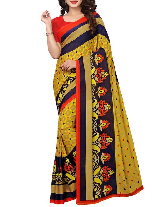 geometrical printed saree with blouse - 15729575 - Standard Image - 1