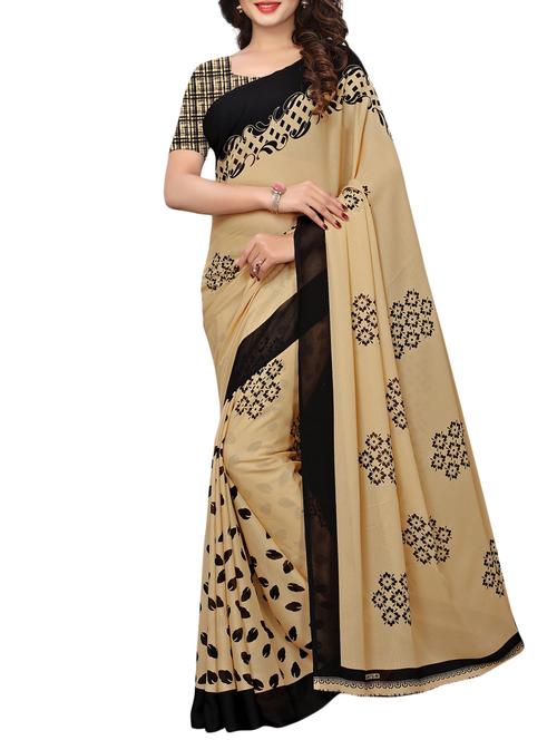 floral printed saree with blouse - 15729579 - Standard Image - 1