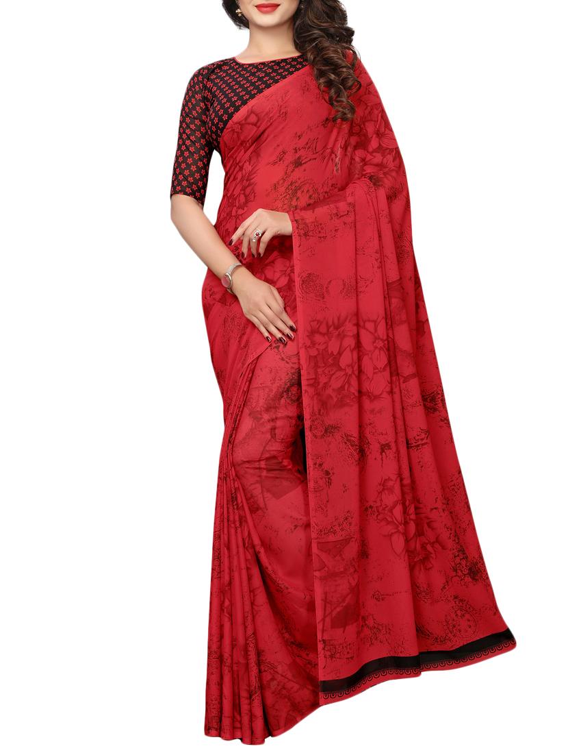 digital floral printed saree with blouse - 15729580 - Zoom Image - 1