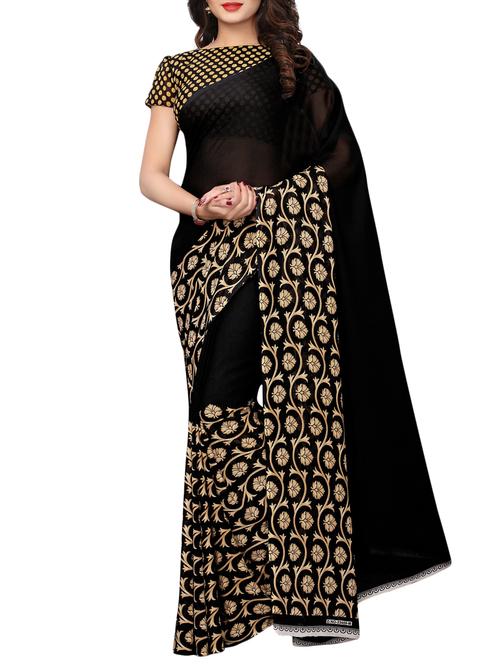 floral printed saree with blouse - 15729581 - Standard Image - 1