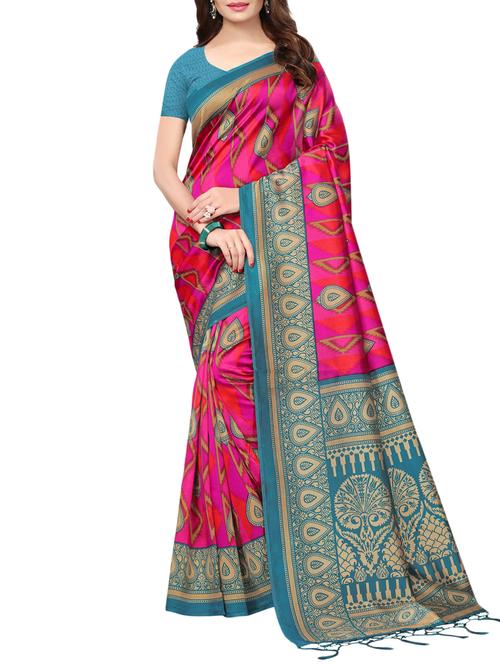 geometrical printed saree with blouse - 15729583 - Standard Image - 1