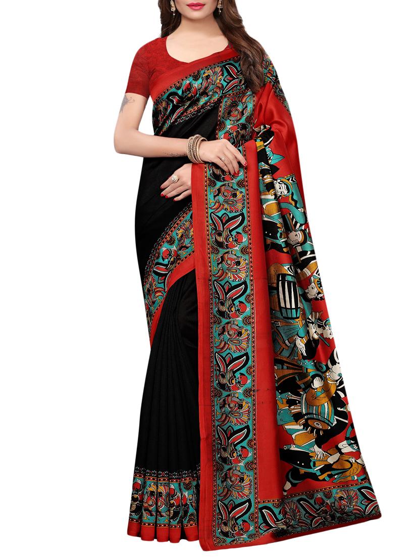 kalamkari printed saree with blouse - 15729608 - Zoom Image - 1