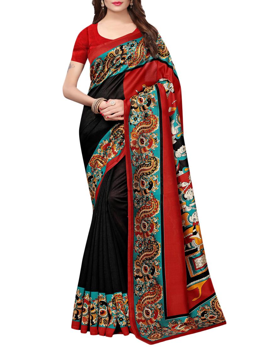 kalamkari printed saree with blouse - 15729609 - Zoom Image - 1
