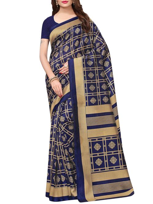floral printed saree with blouse - 15729613 - Standard Image - 1