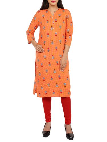 Checkered straight kurta - 15729631 - Very Small Image - 1
