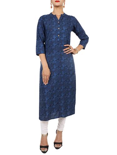 Printed straight kurta - 15729634 - Very Small Image - 1
