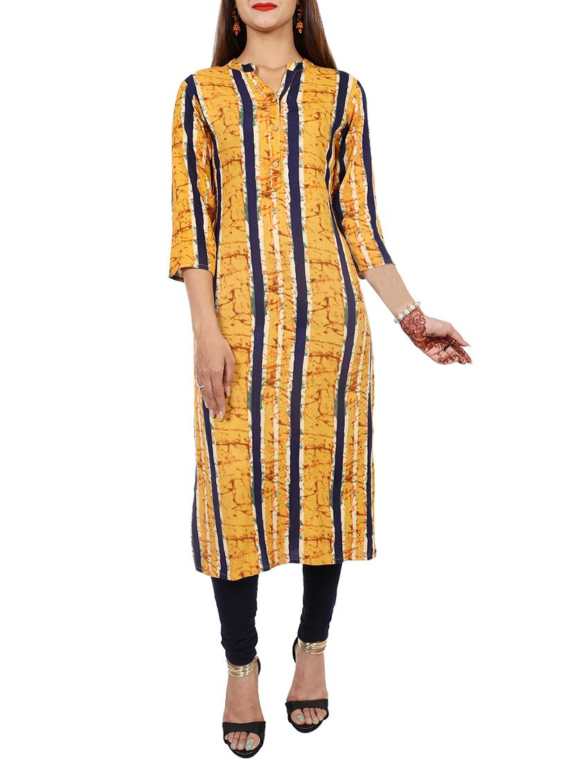 Stripes straight kurta - 15729636 - Zoom Image - 1