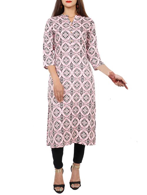 Printed straight kurta - 15729637 - Standard Image - 1