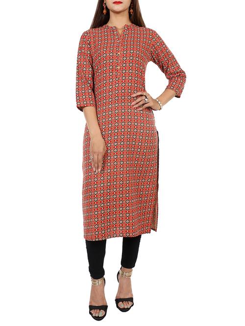 Printed straight kurta - 15729638 - Standard Image - 1