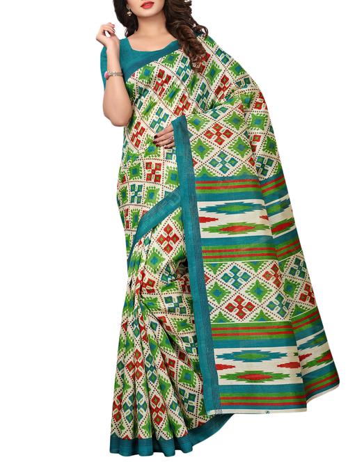 geometrical bhagalpuri saree with blouse - 15729653 - Standard Image - 1