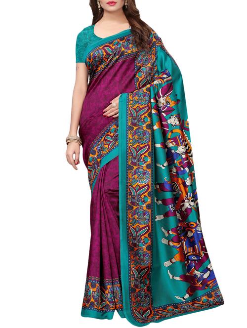 kalamkari printed saree with blouse - 15729656 - Standard Image - 1