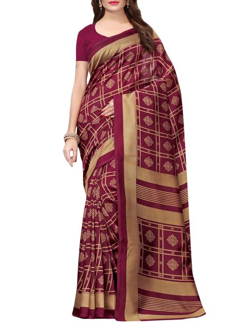 floral printed saree with blouse - 15729657 - Standard Image - 1
