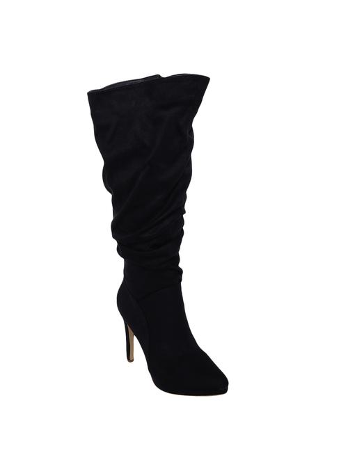 navy knee length boots - 15729811 - Standard Image - 1