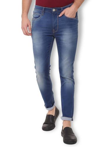 blue cotton blend washed jeans - 15729822 - Very Small Image - 1