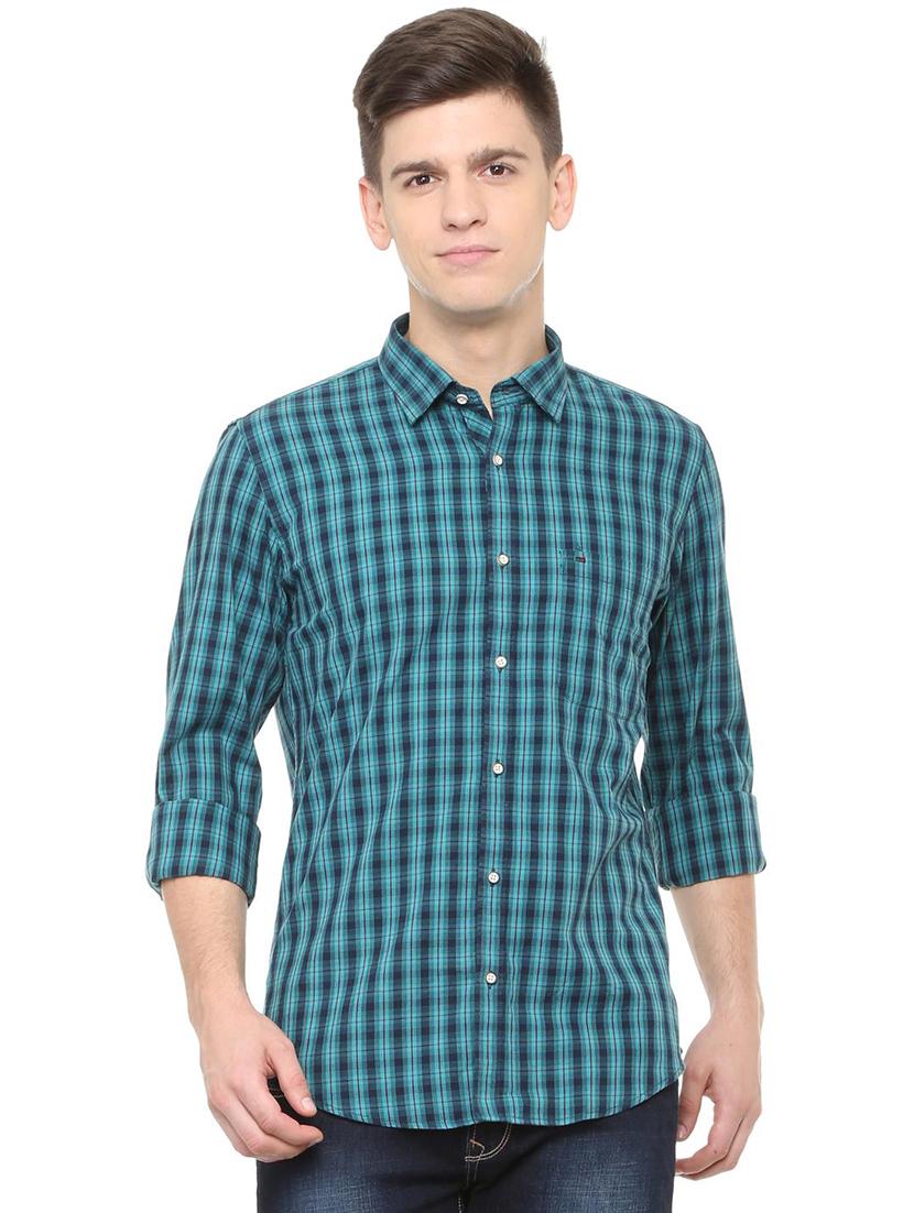blue cotton casual shirt - 15729827 - Zoom Image - 1