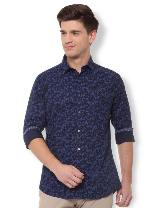 blue cotton casual shirt - 15729833 - Standard Image - 1