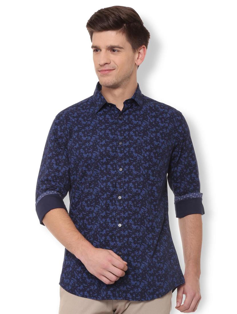 blue cotton casual shirt - 15729833 - Zoom Image - 1