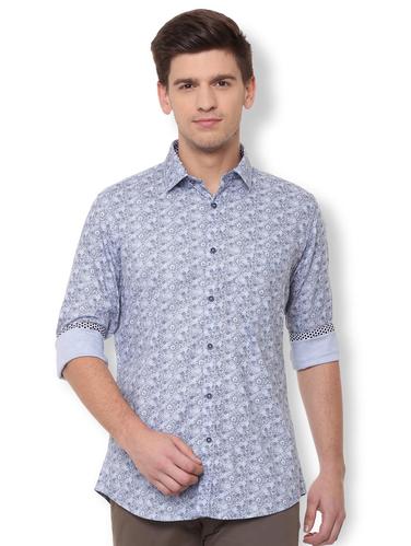 blue cotton casual shirt - 15729836 - Very Small Image - 1